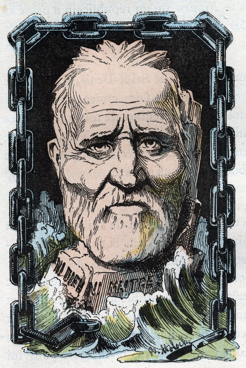 Portrét Louise Augusta (Louis-Auguste) Blanquiho (1805-1881), francouzského socialistického teoretika a revolucionáře. od Moloch