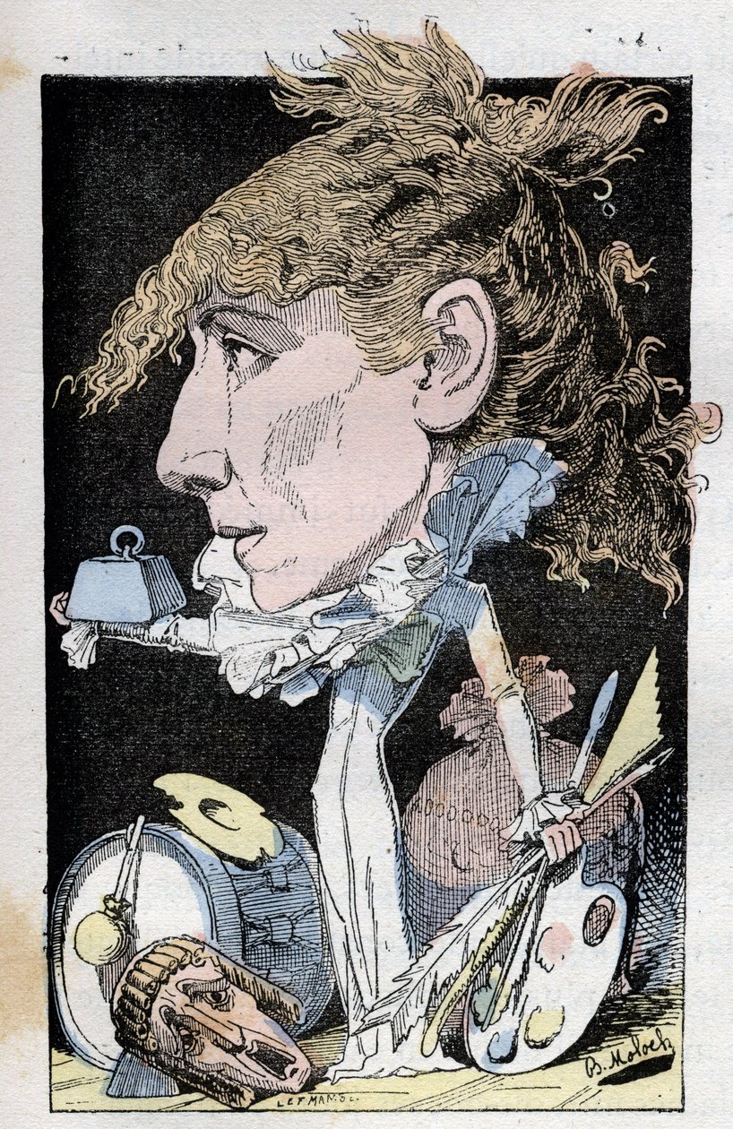 Portrét komičky Henriette Rosine Bernard dit Sarah Bernhardt (1844-1923) od Moloch