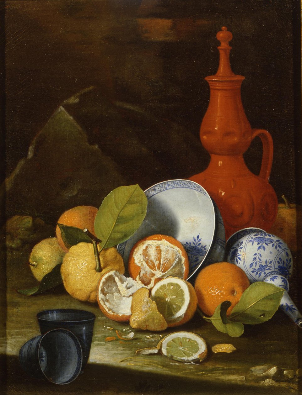 Bucchero, porcelán, pomeranče a citrony, 1706 od Monari