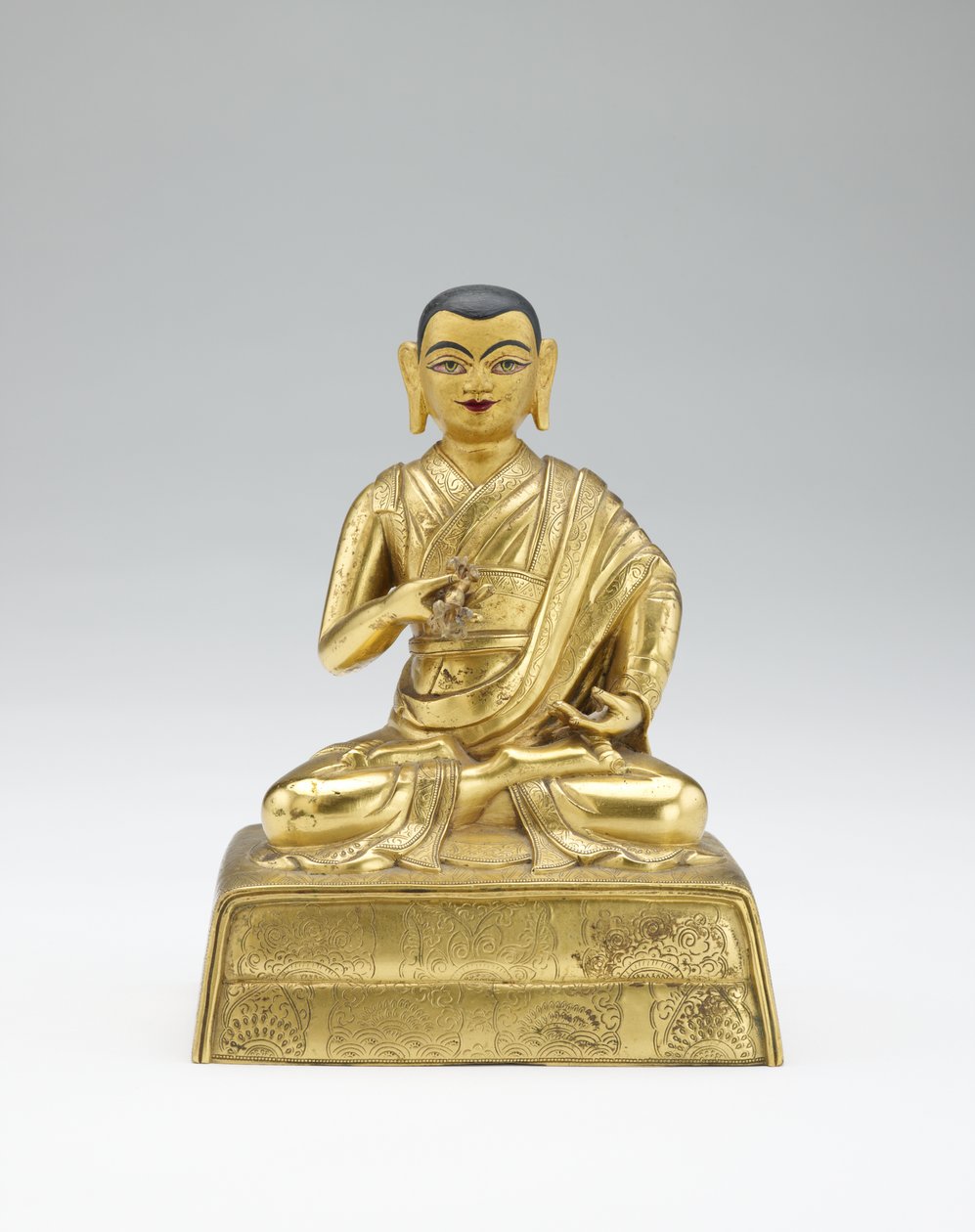 Dvanáctý dalajláma, Trinlay Gyatso, z částečné skupiny lamů a učitelů, polovina 19. od Mongolian School