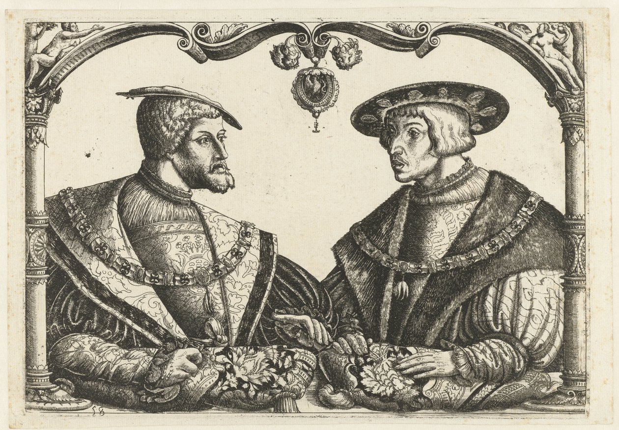 Karel V. a Ferdinand I od Monogrammist CB met boom (attributed to)