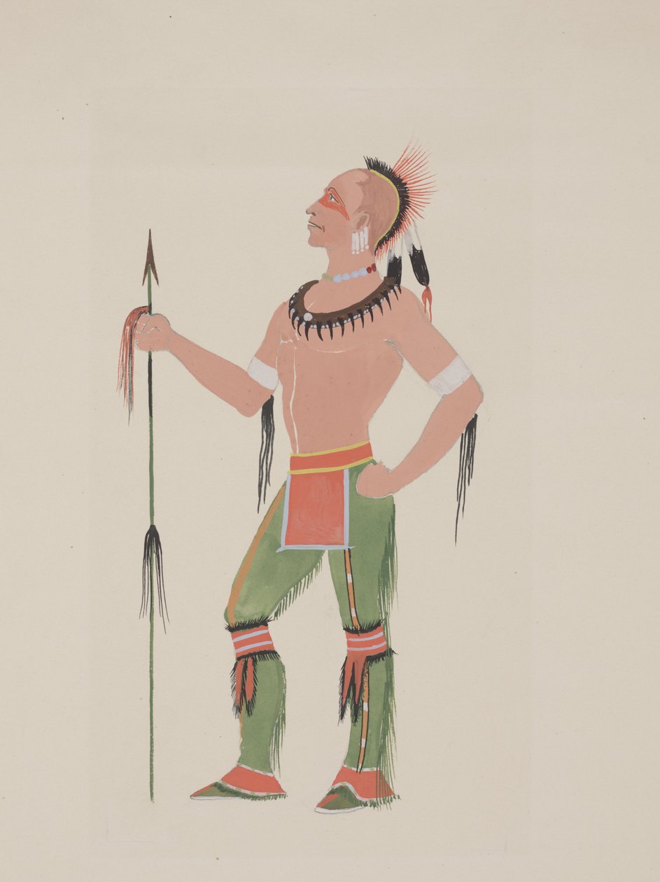 Osage, cca 1934 (akvarel) od Monroe Tsatoke