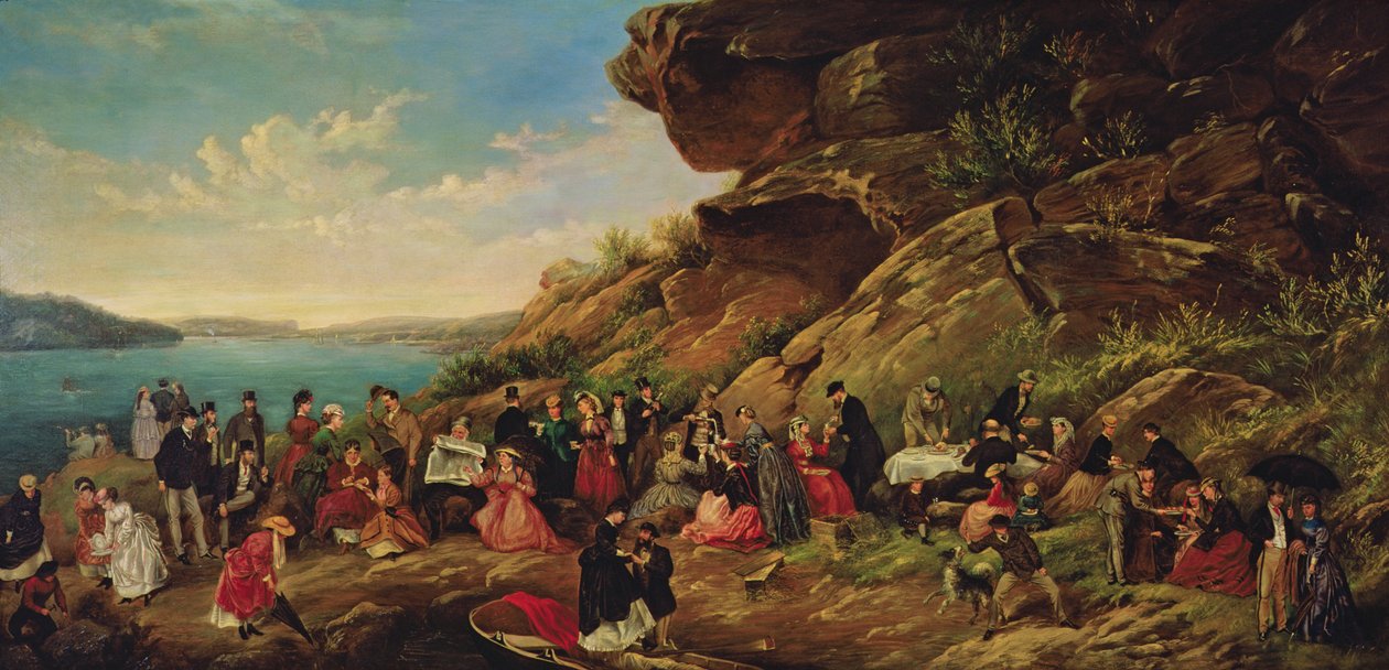 Piknik na ostrově Clark, 1870 od Montague Scott