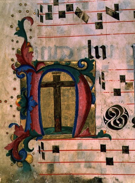 Ms 543 f.121v Historická iniciála 