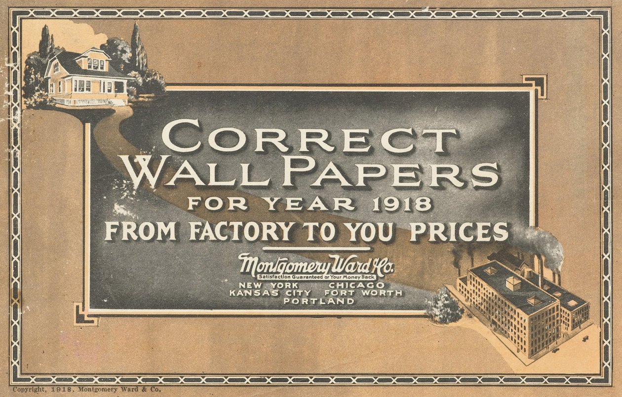Správné tapety pro rok 1918 od Montgomery Ward and Co.