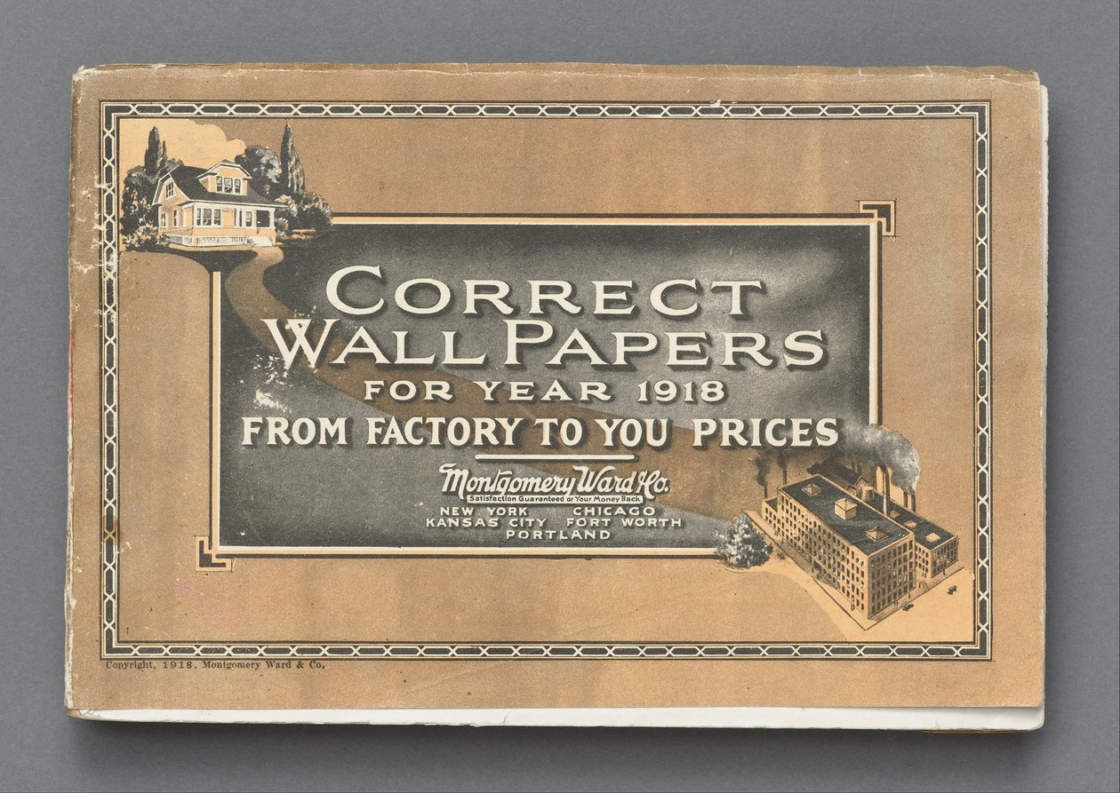 Správné tapety pro rok 1918 od Montgomery Ward and Co.