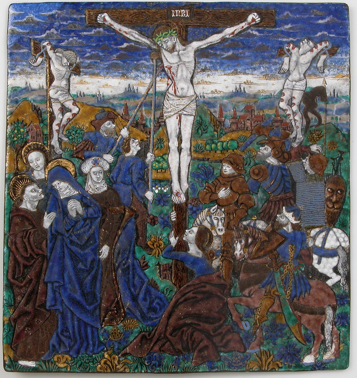 Deska s ukřižováním, francouzština, 15. století. od Monvaerni