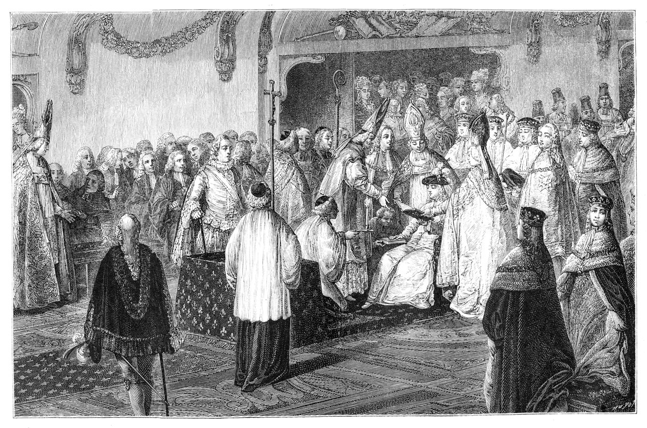 Korunovace Ludvíka XV., 1715, 1885 od Moreau