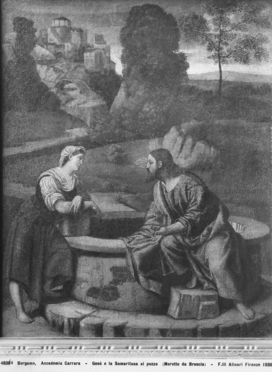 Kristus a Samaritán u studny od Moretto da Brescia