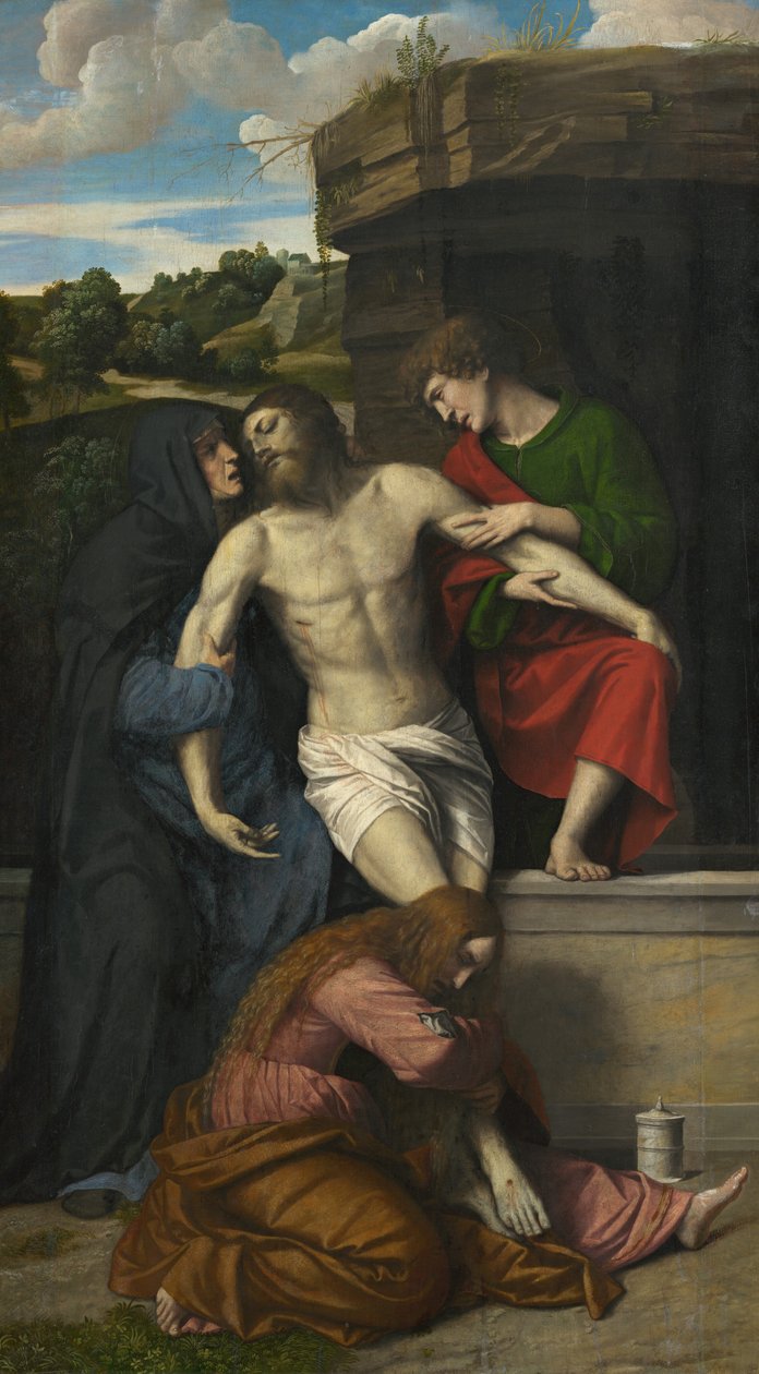 Pieta, 20. léta 16. století. od Moretto da Brescia