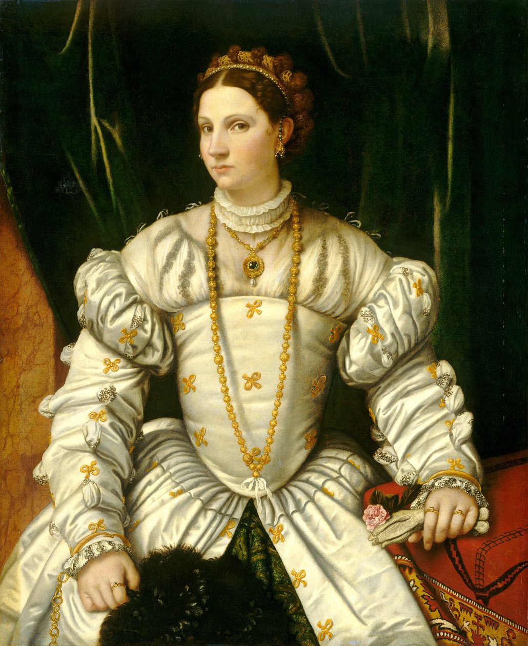 Portrét dámy v bílém, c. 1540. od Moretto da Brescia