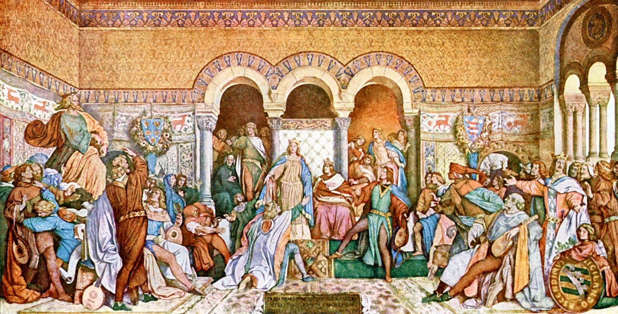Soutěž zpěváků na hradě Wartburg od Moritz Ludwig von Schwind