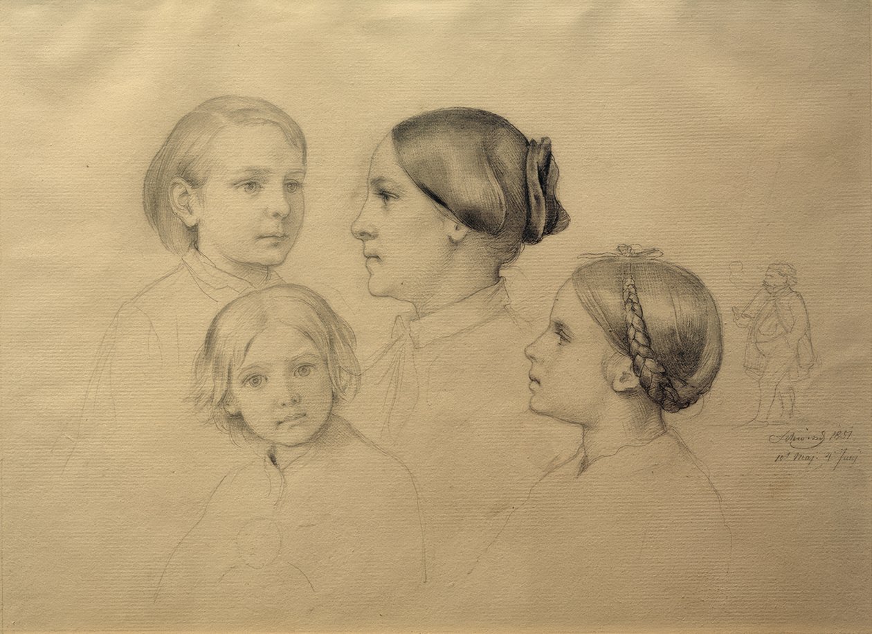 Umělcova rodina od Moritz Ludwig von Schwind