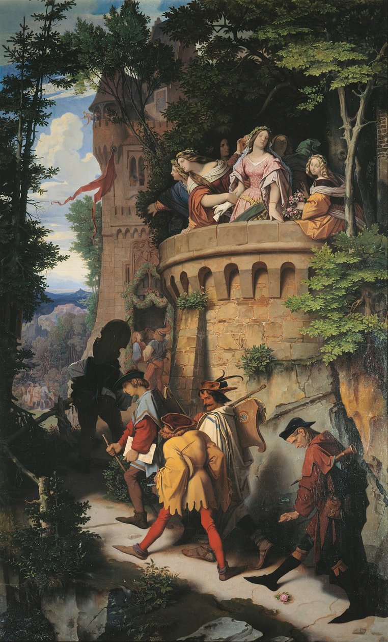 Růže nebo umělcova túra od Moritz Ludwig von Schwind