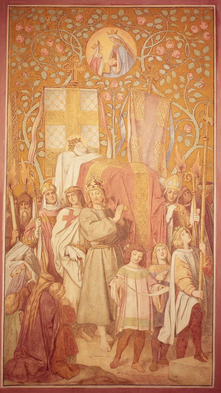 Smuteční průvod, kolem roku 1855 od Moritz Ludwig von Schwind