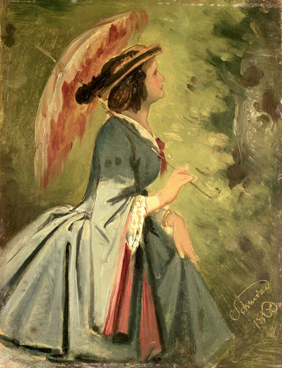 Portrét Anny, umělcovy dcery, 1860 od Moritz Ludwig von Schwind