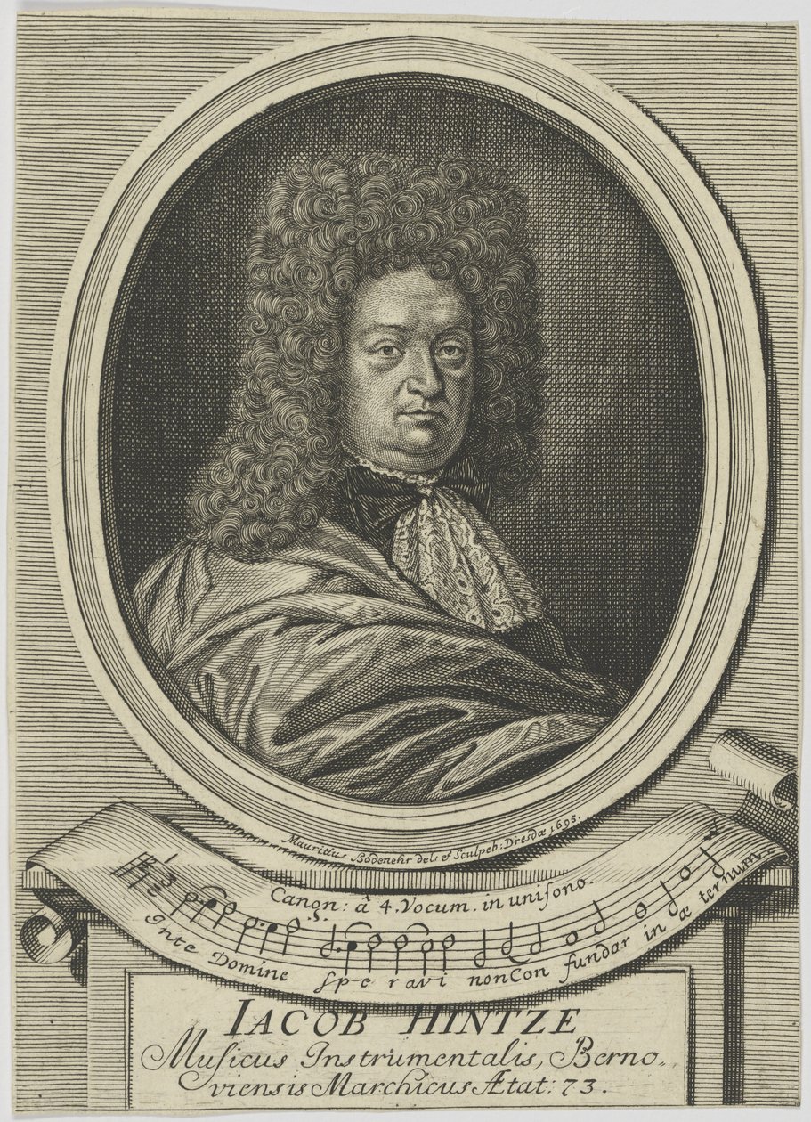 Portrét Jacoba Hintze 1622-1702, 1695. od Moritz Bodenehr