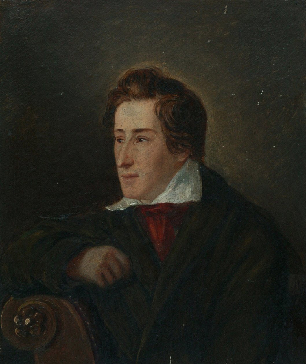 Portrét básníka Heinricha Heineho 1797-1856 od Moritz Daniel Oppenheim