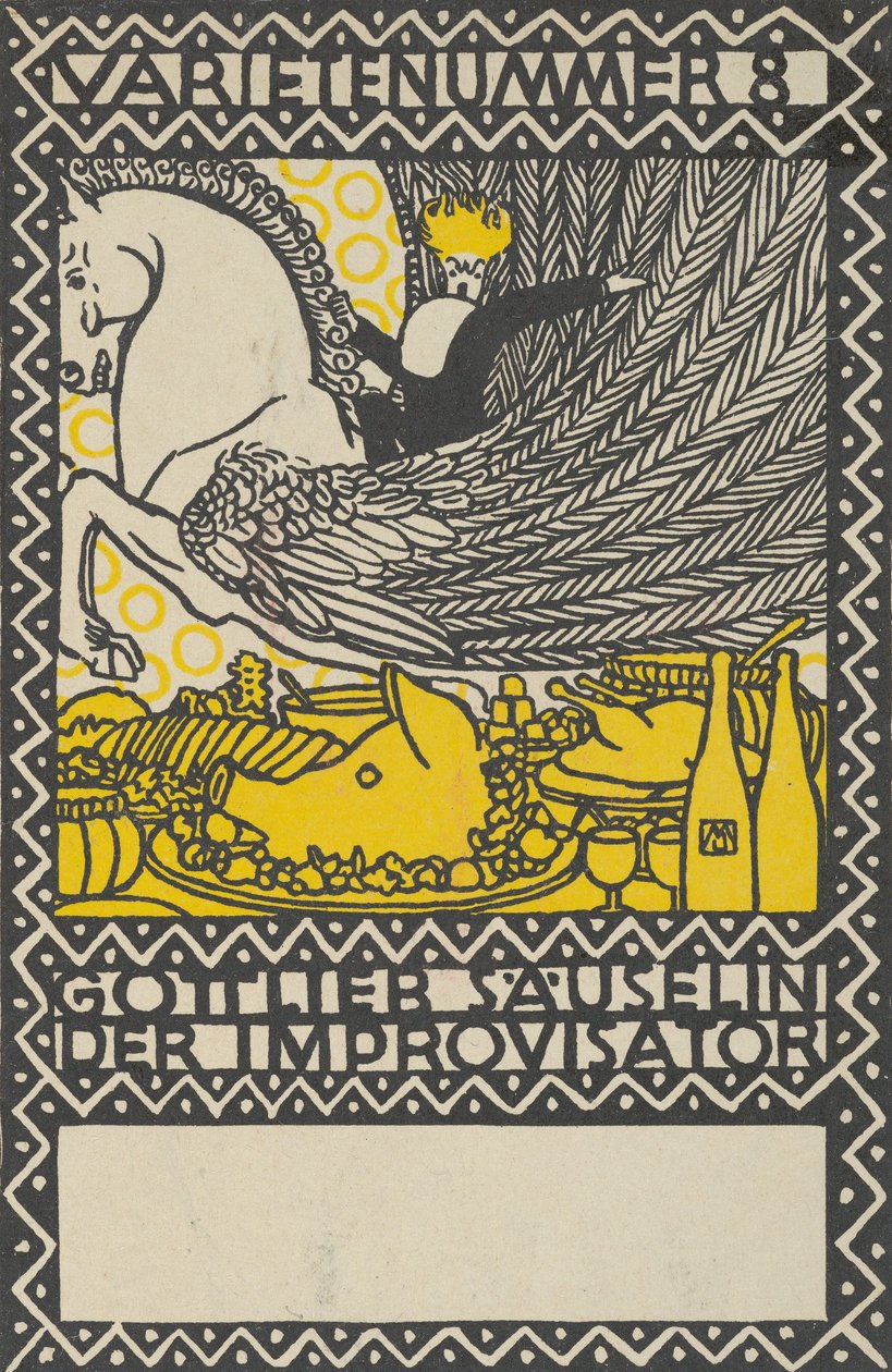 8. dějství: Improvizátor Gottlieb Säuselin Odrůda číslo 8: Improvizátor Gottlieb Säuselin..., 1907. od Moritz Jung