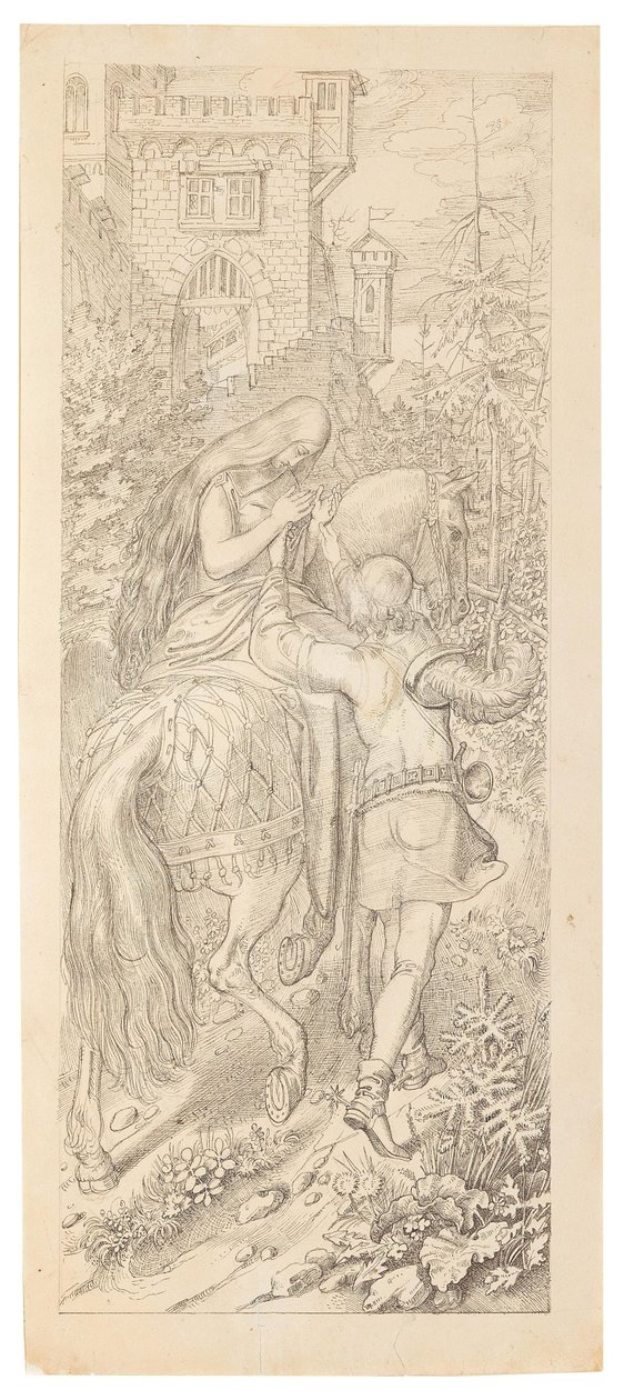 Scéna z pohádky Sedm krkavců a jejich věrná sestra, 1830-1831. od Moritz Ludwig von Schwind