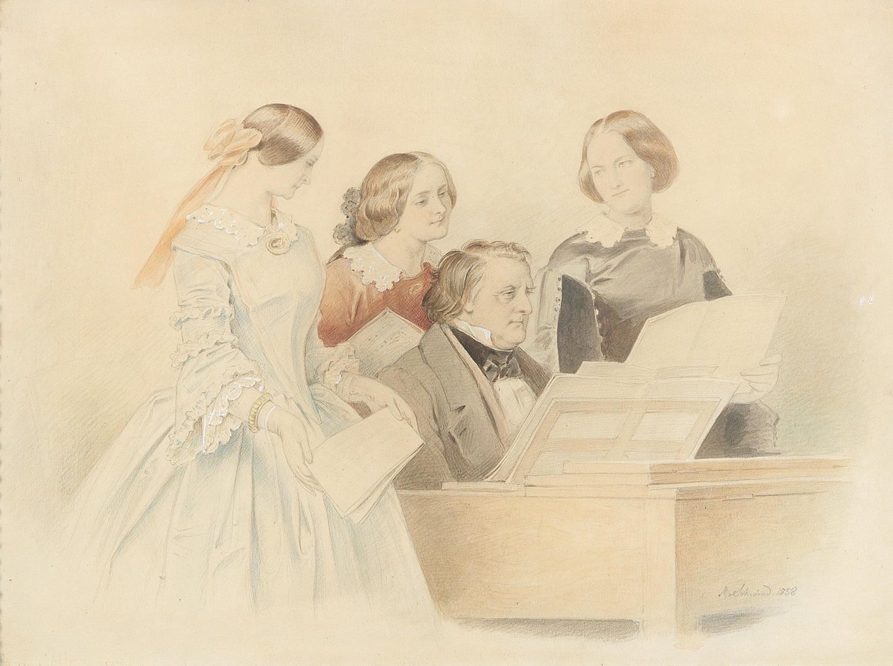 Zkouška s Franzem Lachnerem, 1858. od Moritz Ludwig von Schwind