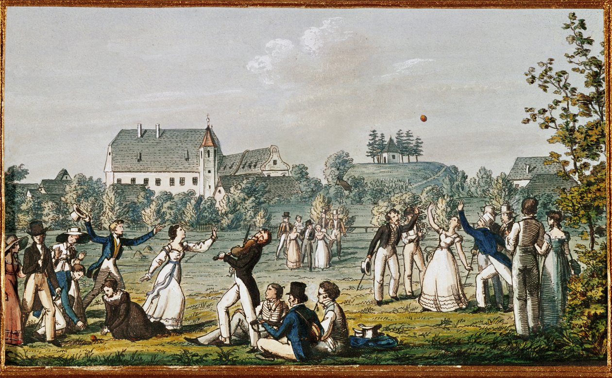 Míčová hra v Atzenbruggu ... (lept) od Moritz Ludwig von Schwind