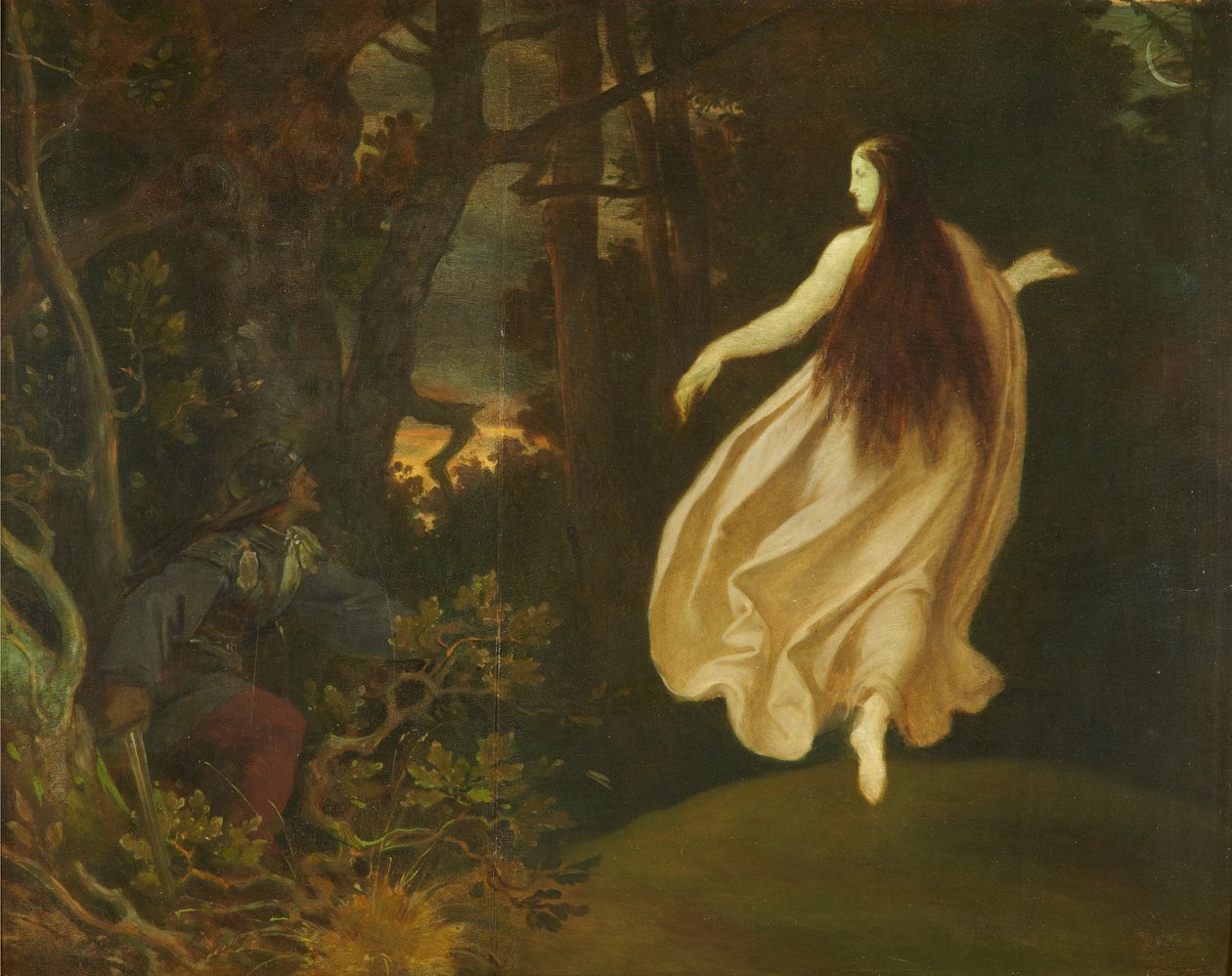 Zjevení v lese (ze Šípkové Růženky), před rokem 1858 (olej na dřevě) od Moritz Ludwig von Schwind