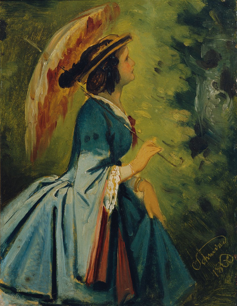 Anna Schwind, umělcova dcera od Moritz Ludwig von Schwind