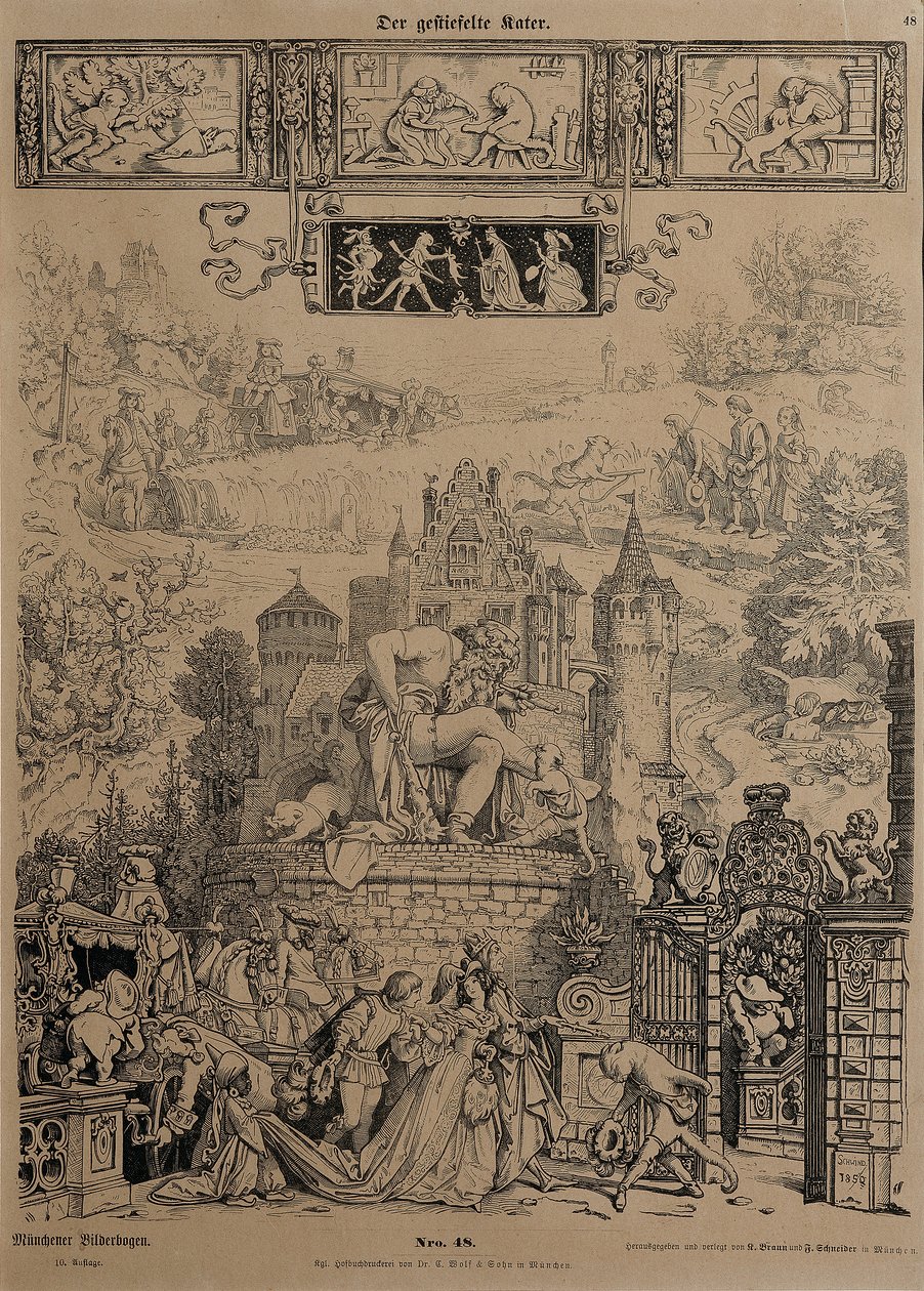 Kocour v botách od Moritz Ludwig von Schwind