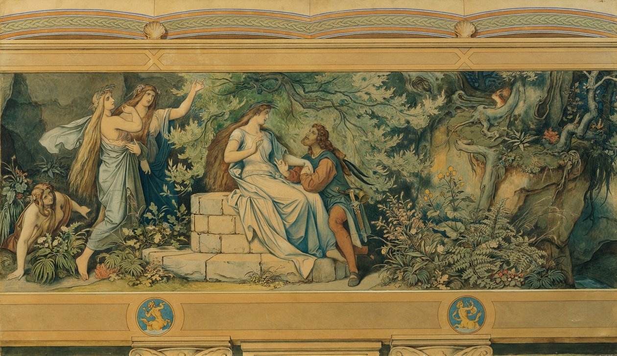 Krásná meluzína: II.U lesní kašny od Moritz Ludwig von Schwind