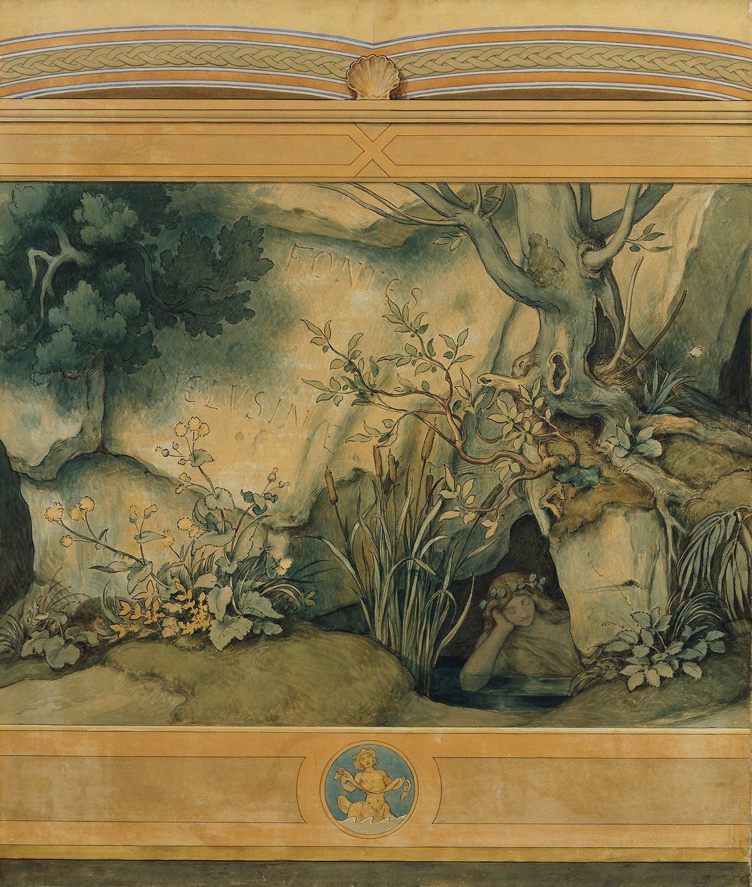 Krásná meluzína: I. Fontes Melusinae od Moritz Ludwig von Schwind