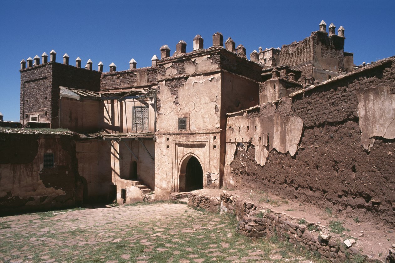 Vnější pohled na Kasbah Thamiel glaoui od Moroccan School