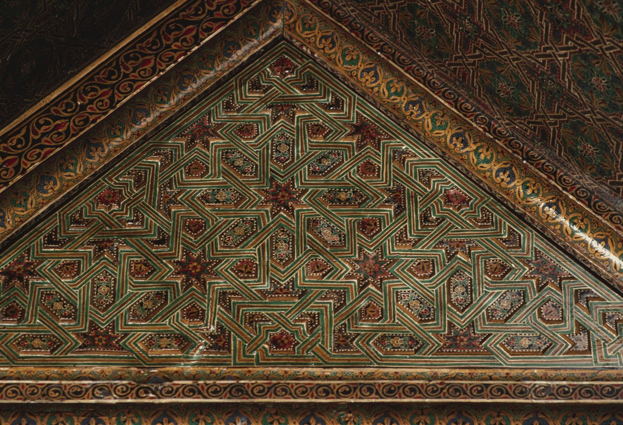 Kasbah of Thamiel glaoui, detail stropu (keramika) od Moroccan School