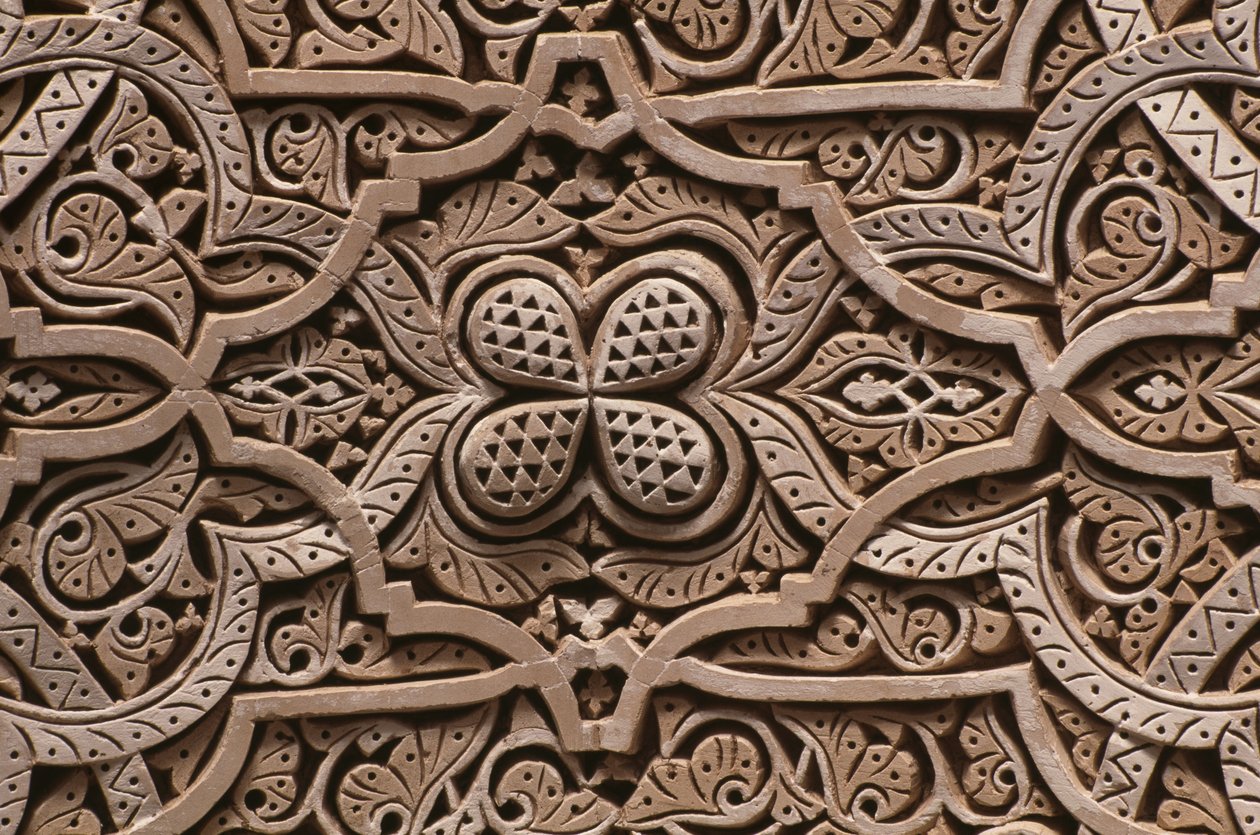 Kasbah of Thamiel glaoui, štuk, detail (keramika) od Moroccan School