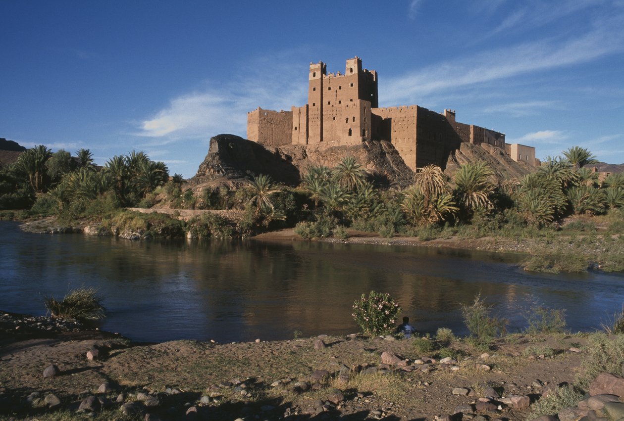 Pohled na ksar, údolí Draa od Moroccan School