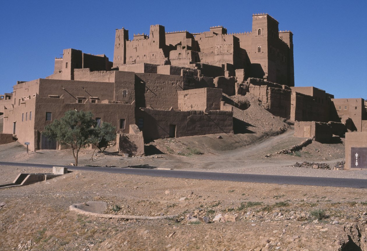 Pohled na ksar, údolí Draa od Moroccan School