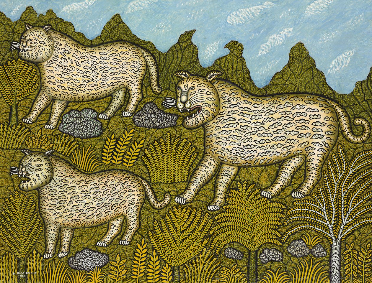 Rodina leopardů od Morris Hirshfield