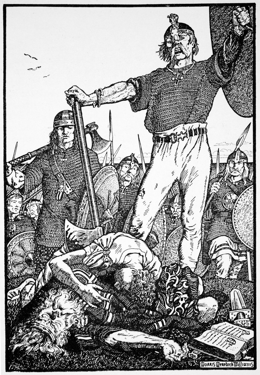 Smrt Briana Boru v bitvě u Clontarfu, Irsko, 1014 1913. od Morris Meredith Williams