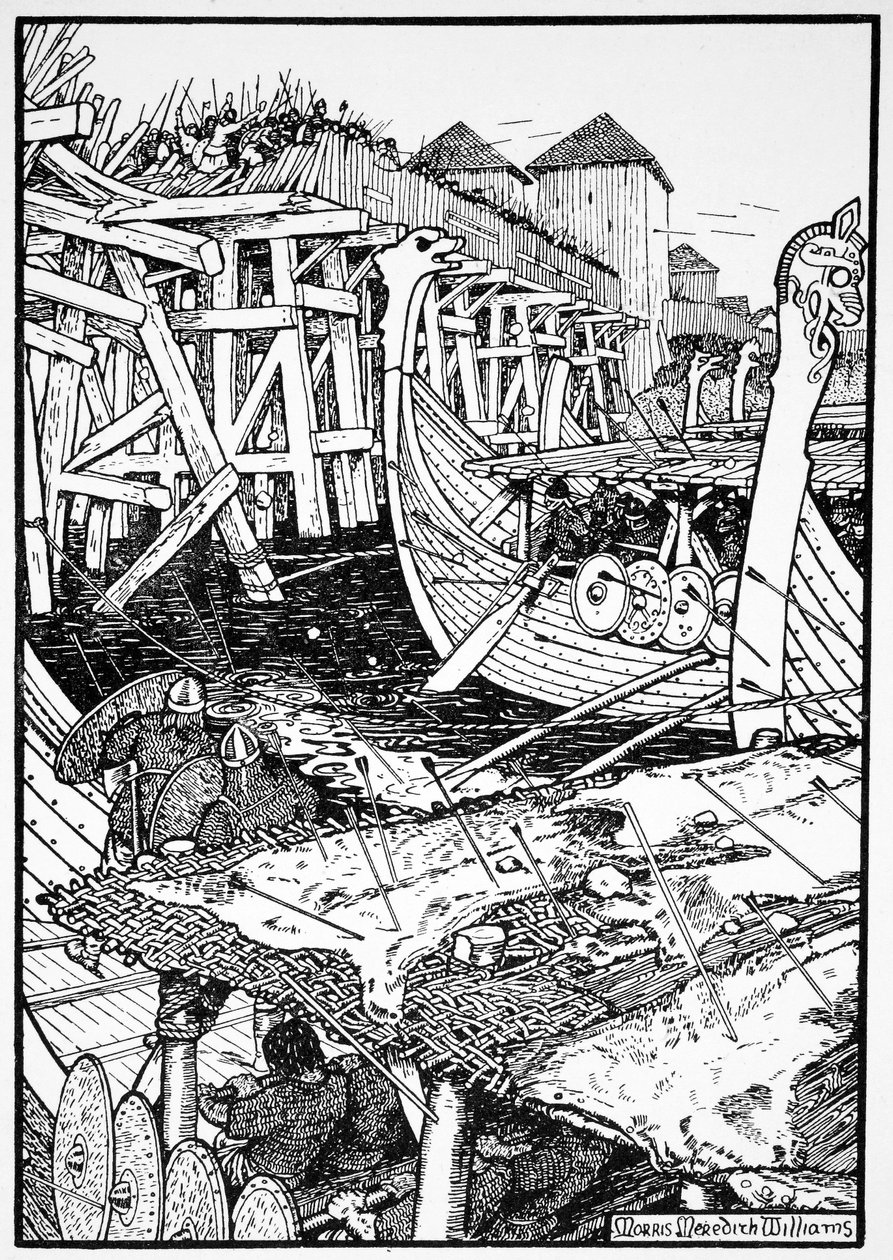 Bitva o London Bridge, 1014 1913. od Morris Meredith Williams