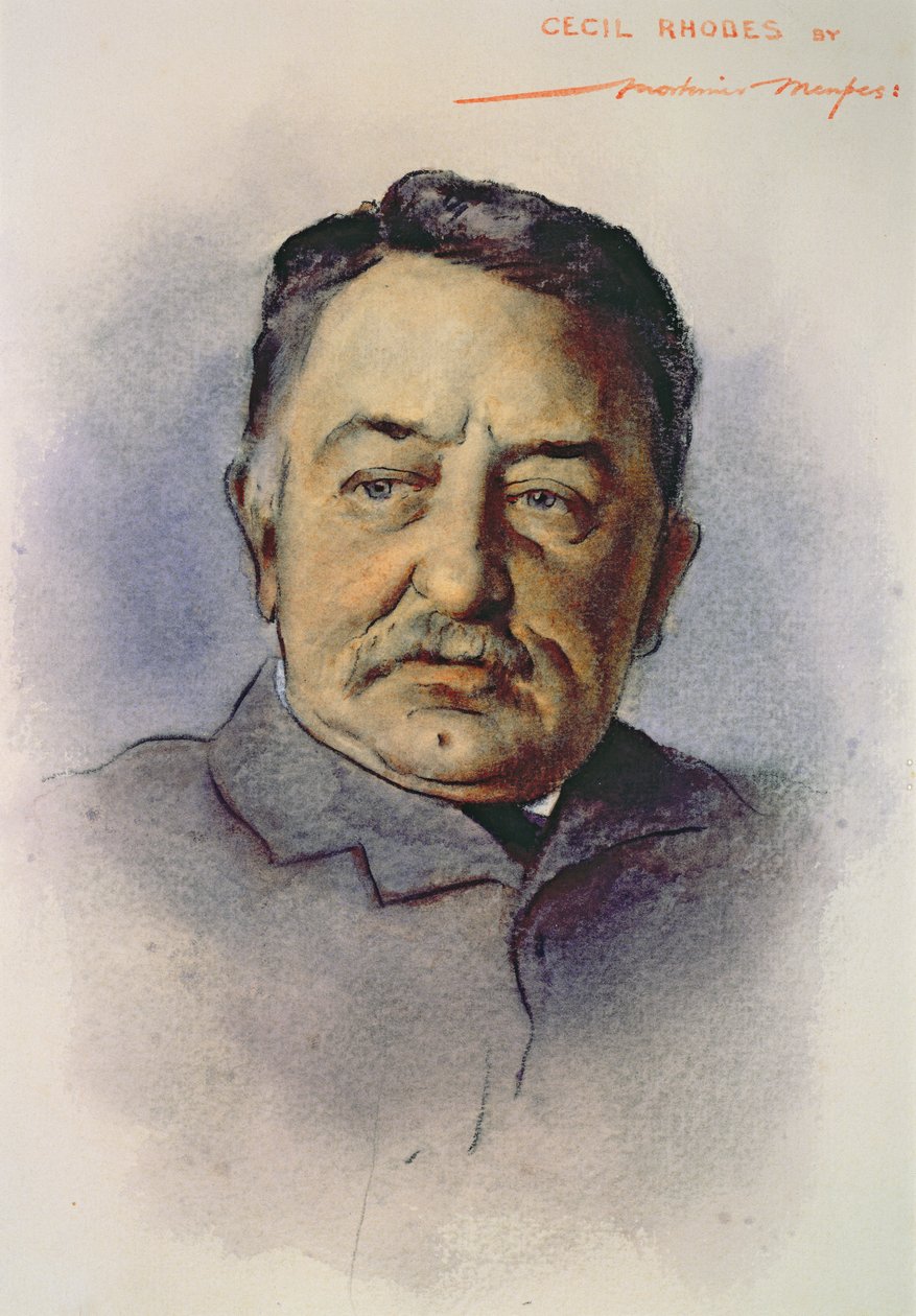 Portrét Cecila Rhodese (1853-1902) (wc na papíře) od Mortimer Ludington Menpes