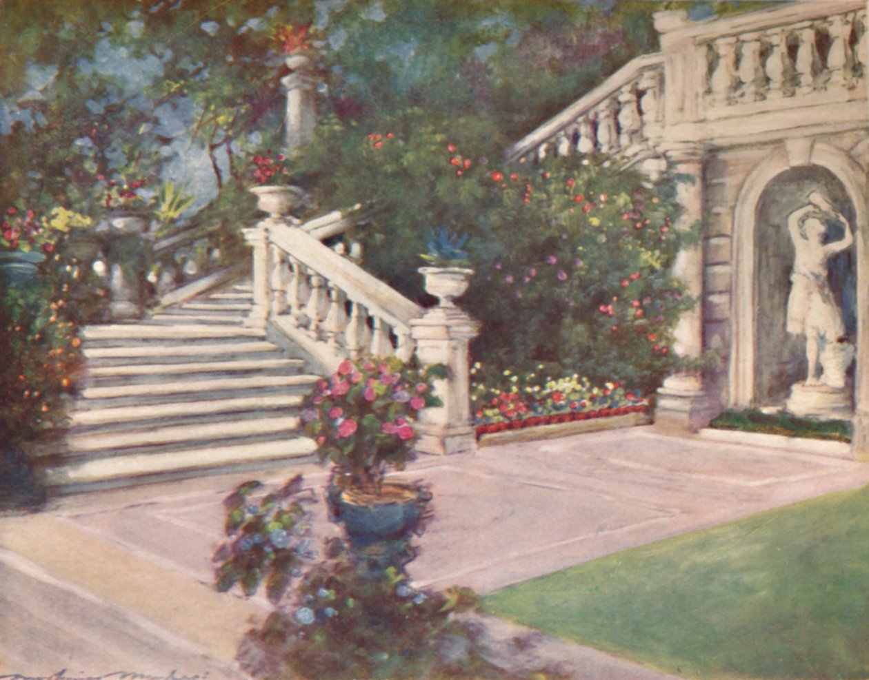 "Zahrada, Řím", 1903 od Mortimer L Menpes