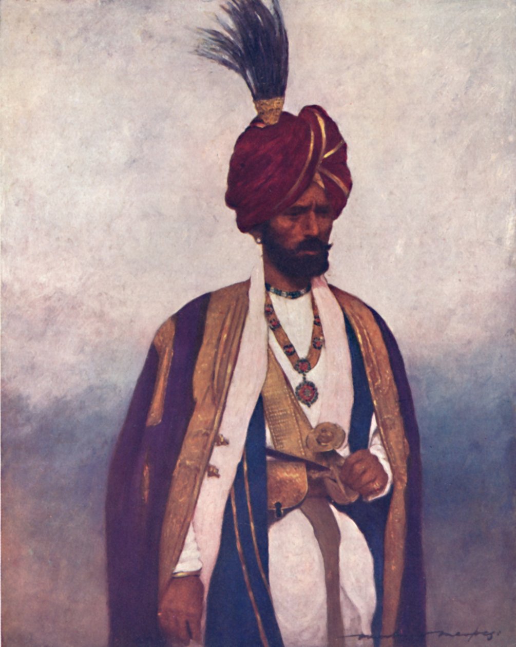 „Voják Jeho Výsosti Dogra Sowar“, 1903 od Mortimer L Menpes