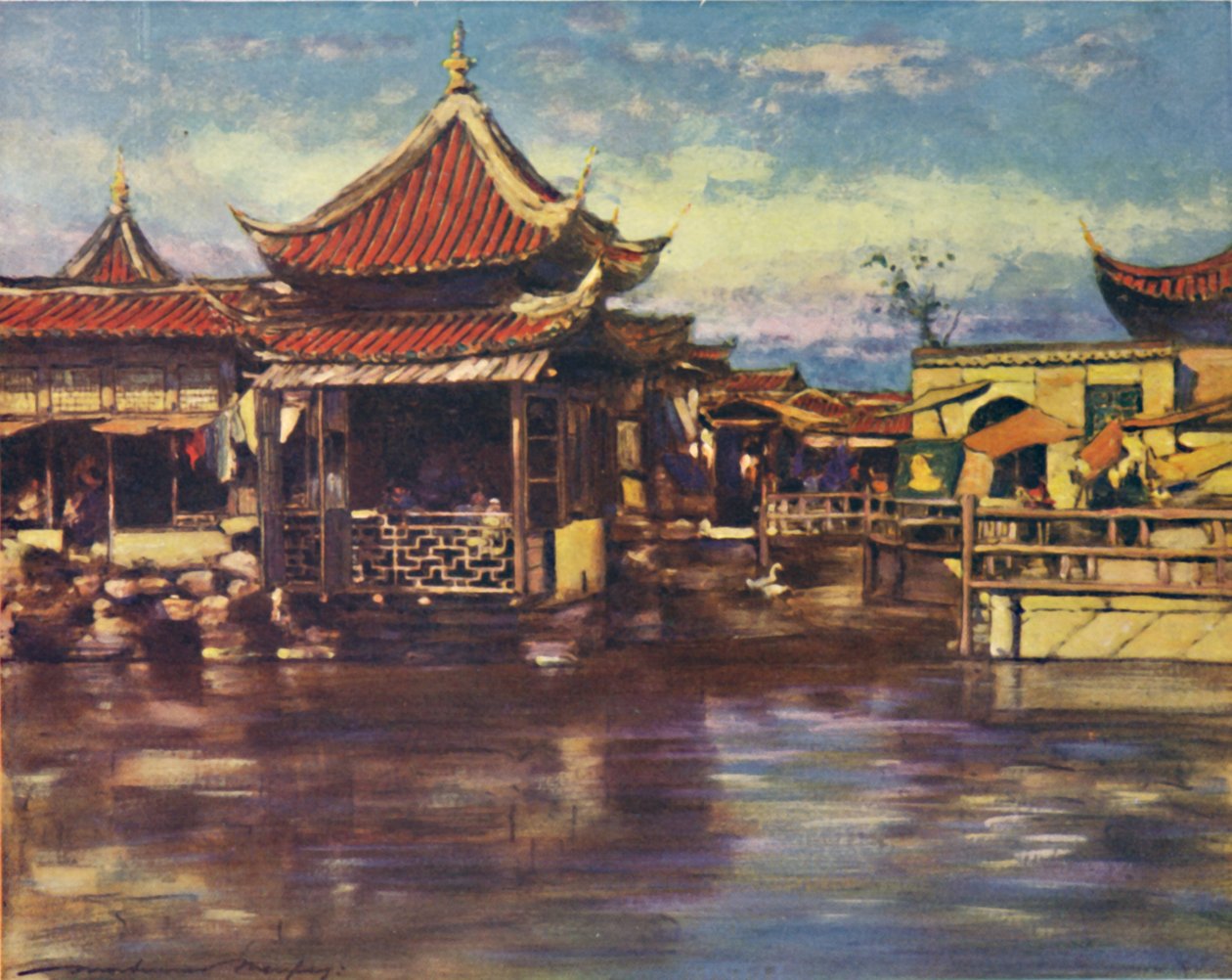 "Čajový dům, Shanghai", 1903 od Mortimer L Menpes