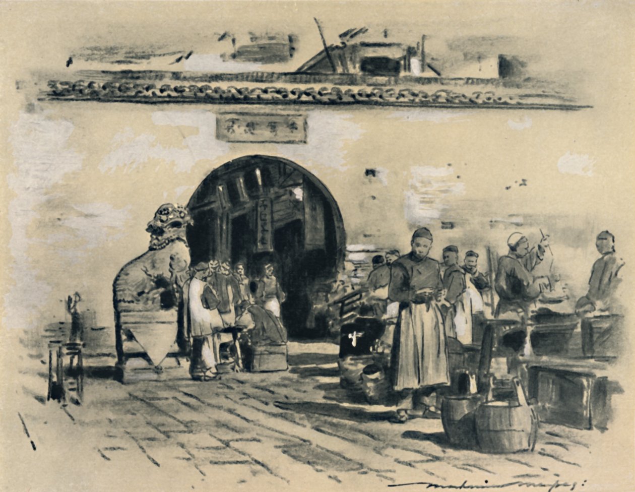 „Ve městě Šanghaji“, 1903 od Mortimer L Menpes