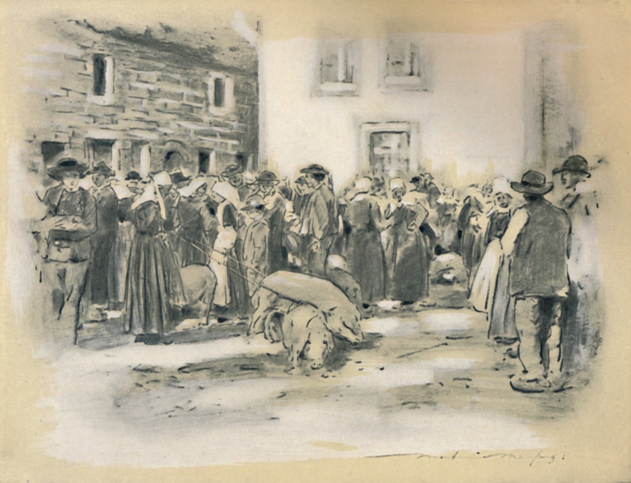 „Prasečí trh“, 1903 od Mortimer L Menpes