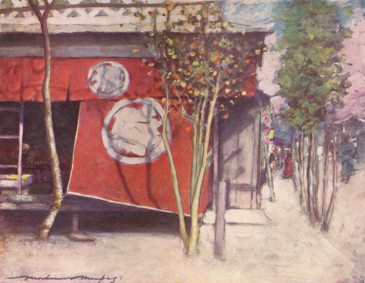"Červená opona", c1887, 1901 od Mortimer L Menpes
