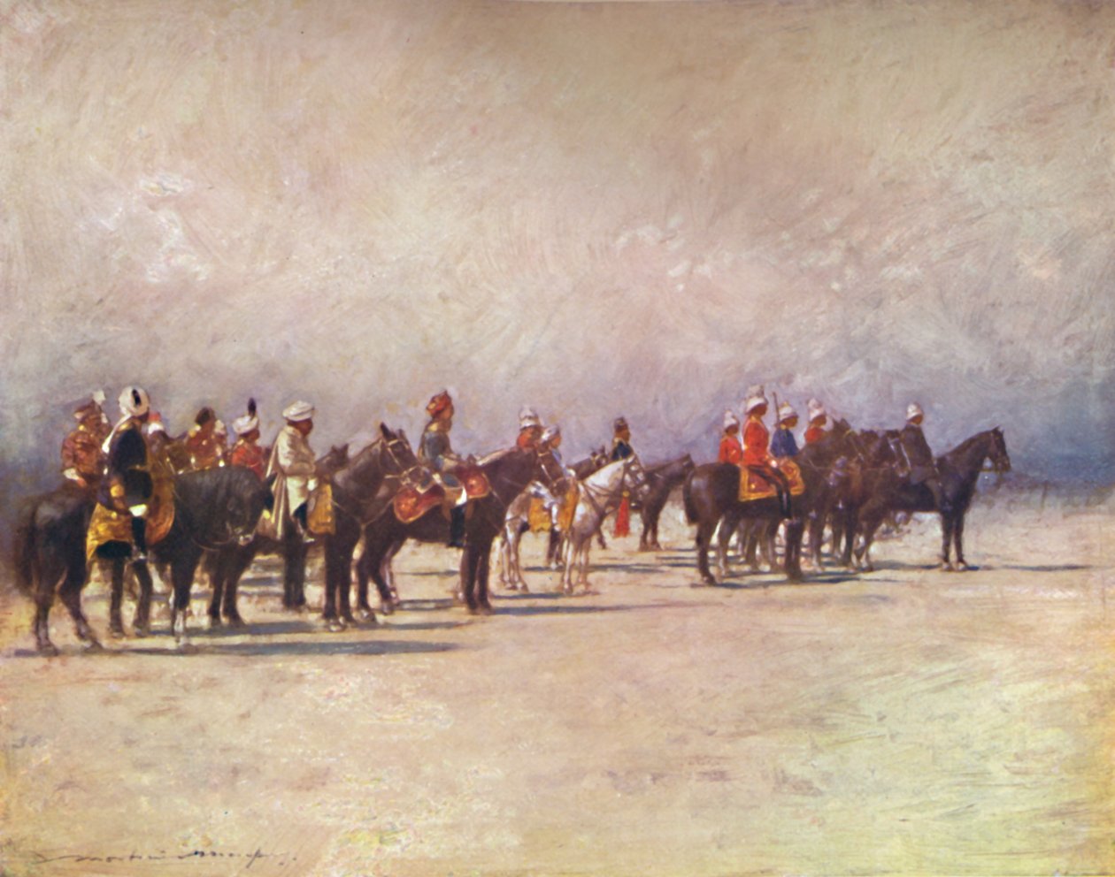 „Viceroy review the Troops“, 1903 od Mortimer L Menpes
