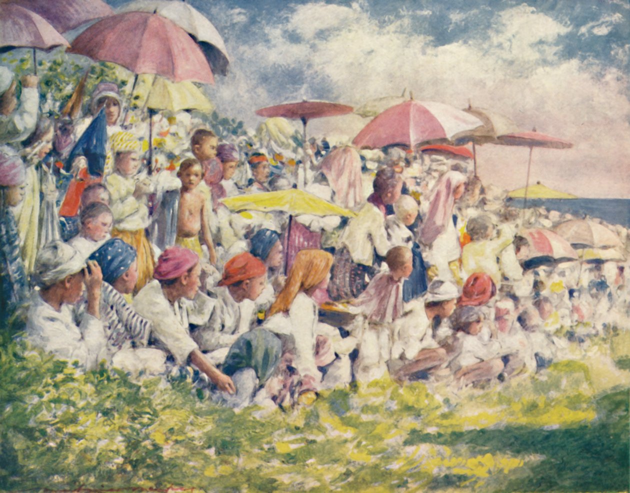 „Sledování závodu lodí“, 1903 od Mortimer L Menpes