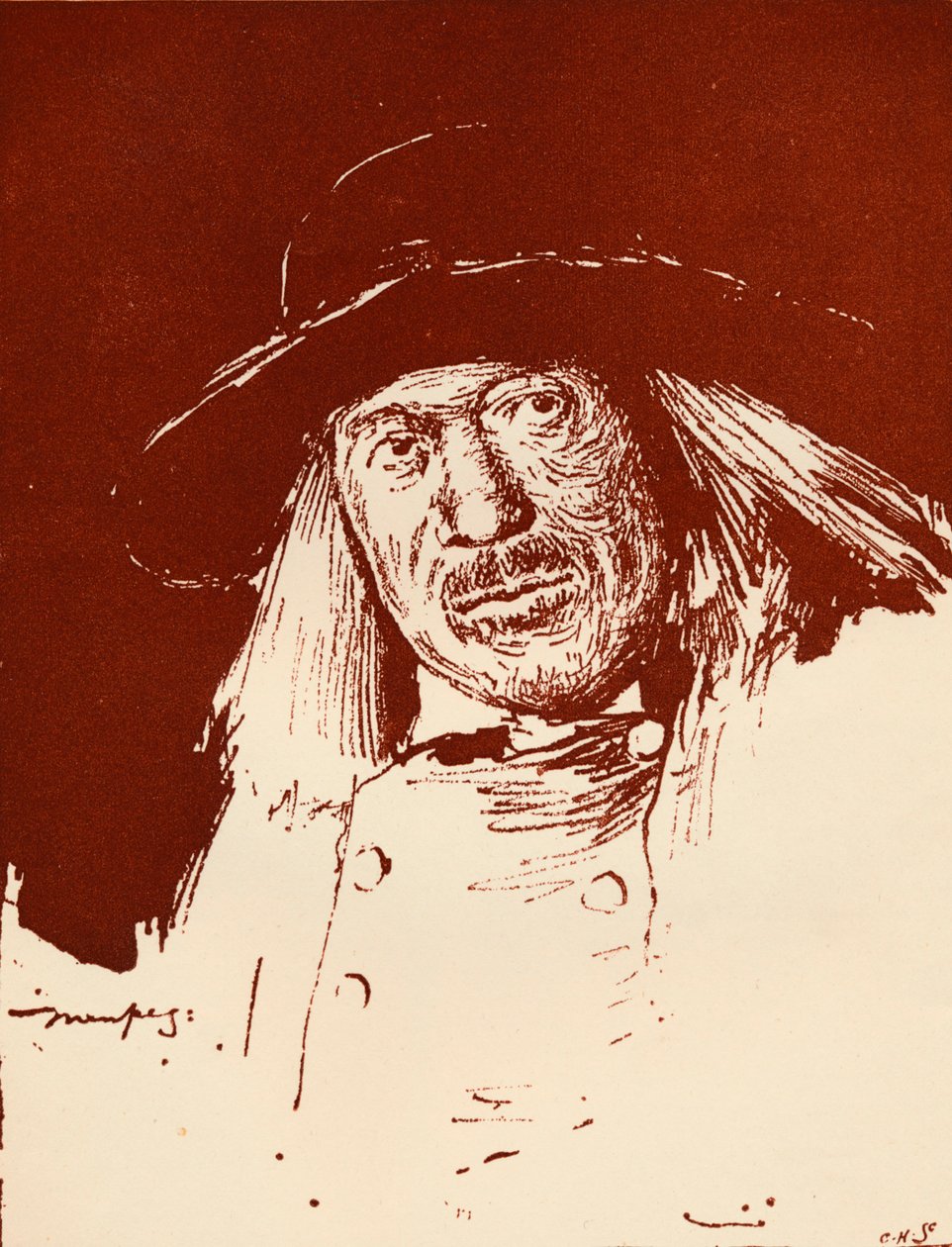 Bretaňský rolník, c1898 od Mortimer Ludington Menpes