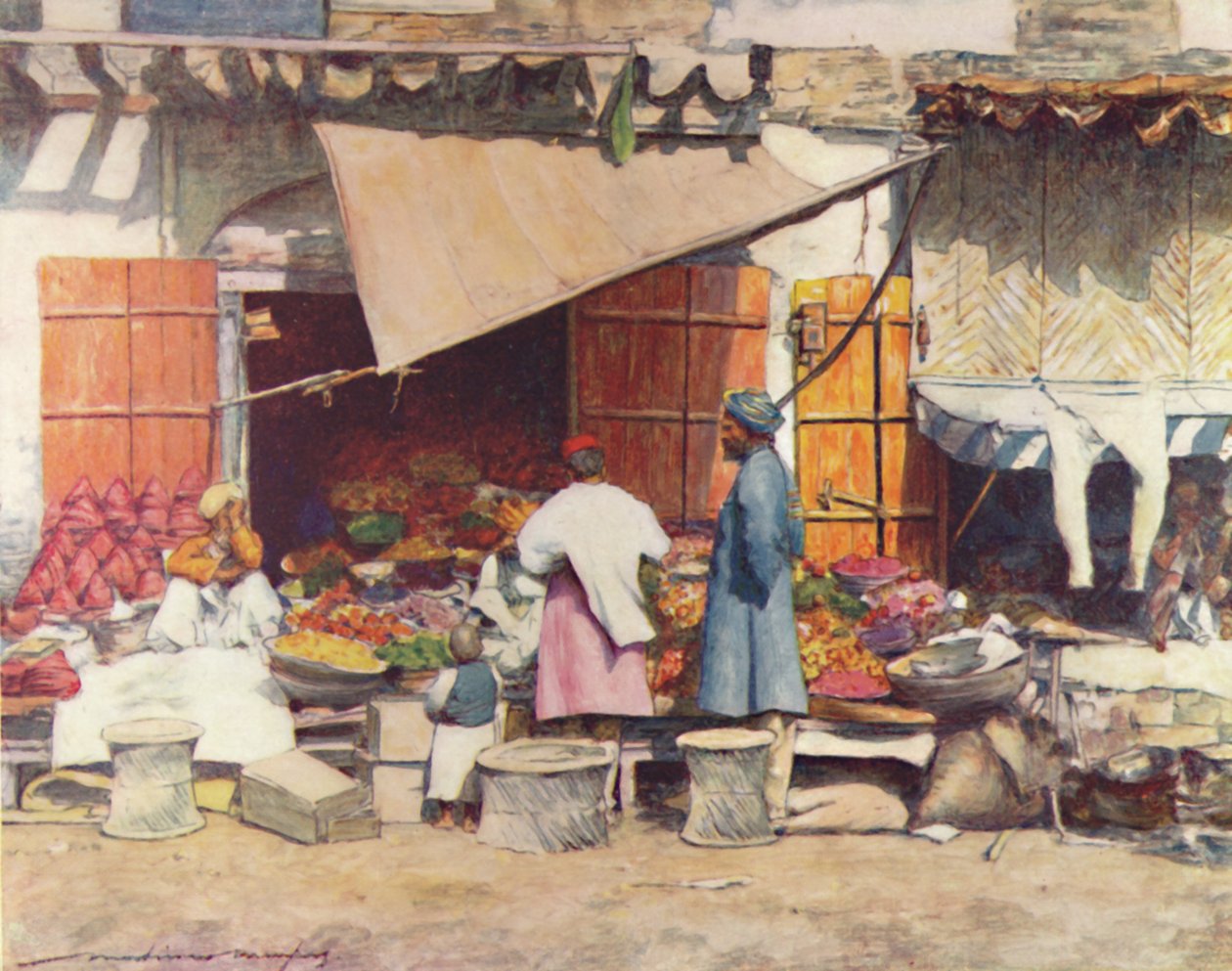 Ovocný stánek, 1905 od Mortimer Ludington Menpes